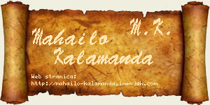 Mahailo Kalamanda vizit kartica